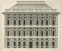 Attributed to Nicolaes Rijckmans (supervised by Peter Paul Rubens). Palazzo Patrone (94). 1622. engraving. 35.8 × 42.9 cm (14 × 16.8 in). Amsterdam, Rijksmuseum Amsterdam.