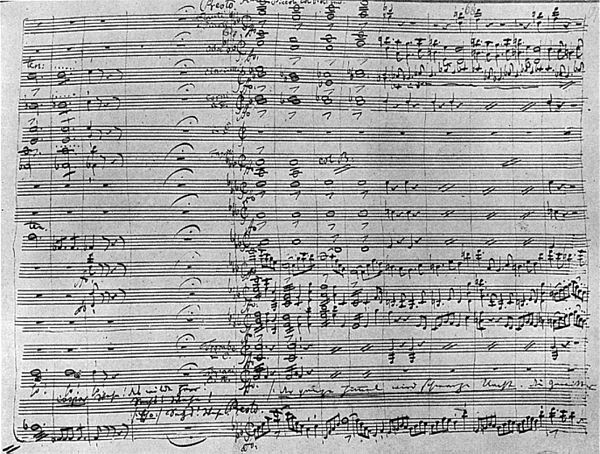 A hand-written musical score for Act 2 of the opera Der Freischütz by Carl Maria von Weber, written in the 1820s. The score contains all the parts for