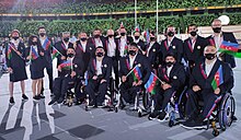 Azerbaijani team at the 2020 Summer Paralympics opening ceremony 2 (cropped).jpg