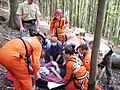 Image 38Mountain rescue team members and other services attend to a casualty in Freiburg Germany. (from Mountain rescue)