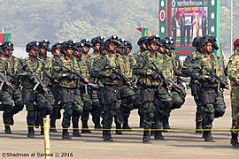 Bangladesh Army Counter Terrorism unit with MP5A3 in Victory Day Parade 2016.