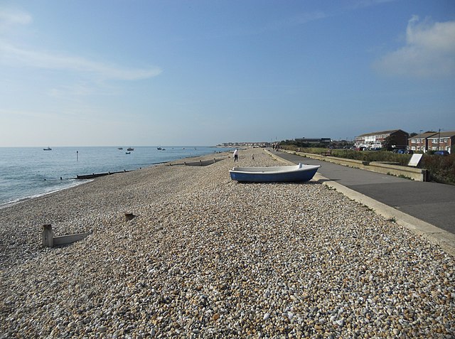Beach at Selsey, the district's second largest settlement
