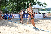 Deutsch: Beachhandball Europameisterschaften 2019 (Beach handball Euro); Tag 2: 3. Juli 2019 – Frauen, Vorrunde Gruppe C, Slowenien-Italien 0:2 (7:24, 18:22) English: Beach handball Euro; Day 2: 3 July 2019 – Women Preliminary Round Group C – Slovenia-Italy 0:2 (7:24, 18:22)