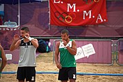 Deutsch: Beachhandball bei den Olympischen Jugendspielen 2018; Tag 5, 10. November 2018; Jungen, Hauptrunde - Ungarn-Portugal 0:2 English: Beach handball at the 2018 Summer Youth Olympics at 11 October 2018 – Boys Main Round – Hungary-Portugal 0:2