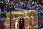 Deutsch: Beachhandball bei den Olympischen Jugendspielen 2018; Tag 4, 10. Oktober 2018; Jungs, Vorrunde, Gruppe B - Italien-Argentinien 1:2 English: Beach handball at the 2018 Summer Youth Olympics at 10 October 2018 – Boys Preliminary Round Group B‎ – Italy-Argentina 1:2