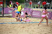 Deutsch: Beachhandball bei den Olympischen Jugendspielen 2018; Tag 5, 10. November 2018; Mädchen, Platzierungsrunde - Mauritius-Hongkong 0:2 English: Beach handball at the 2018 Summer Youth Olympics at 11 October 2018 – Girls Consolation Round – Mauritius-Hong Kong 0:2