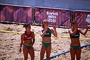 Deutsch: Beachhandball bei den Olympischen Jugendspielen 2018; Tag 4, 10. Oktober 2018; Mädchen, Vorrunde, Gruppe A - Ungarn-Chinese Taipei (Taiwan) 2:0 English: Beach handball at the 2018 Summer Youth Olympics at 10 October 2018 – Girls Preliminary Round Group A‎ – Hungary-Chinese Taipei 2:0