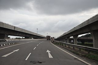 Belghoria Expressway Road in Kolkata, India