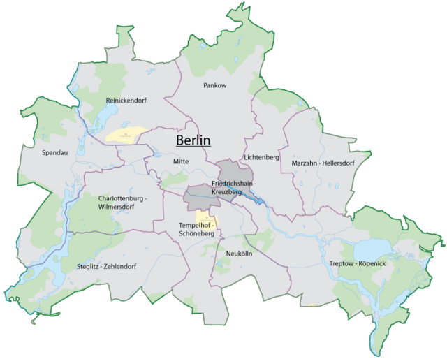 Poziția localității Sector Friedrichshain-Kreuzberg