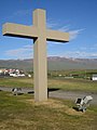 Croix de chemin à Blönduós, Islande.