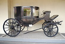 Clarence carriage on display at Palace of Cortes in Mexico BlackCarriagePalacioCV.JPG