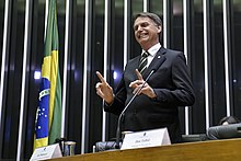 President-elect Bolsonaro attending the congressional celebration of the 30th anniversary of the Constitution in 2018 Bolsonaro aniversario da constituicao 10.jpg