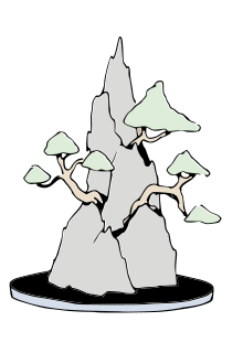 Bonsai-auf-Felsen-Form.svg