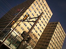 Boulder Towers in 2007 (after addition of Tower #2) Boulder Towers in uptown Tulsa.jpg