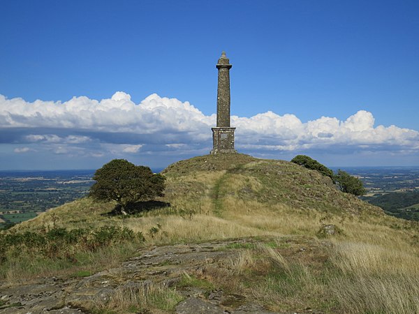 Rodney's Pillar on Breidden Hill in Wales