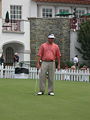 Bubba Watson on the putting green of the Congressional Country Club during the Earl Woods Memorial Pro-Am prior to the 2007 AT&T National tournament.