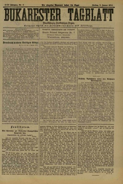 File:Bukarester Tagblatt 1914-01-02, nr. 002.pdf