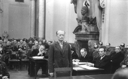 People's Court in Nazi Germany. Trial of Adolf Reichwein, 1944. He was sentenced to death and became the victim of judicial murder.[1]
