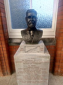 Bust of Thomas Kent at the station, by sculptor James MacCarthy. Bust of Thomas Kent, Cork.jpg