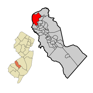 肯頓市在肯頓郡和紐澤西州中的位置