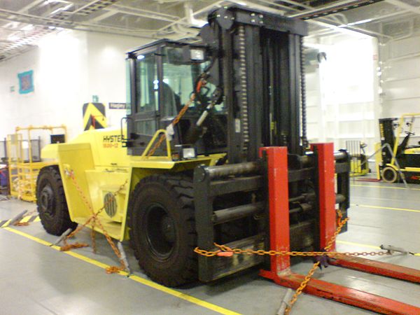 Dedicated container forklift of HMNZS Canterbury vessel of the New Zealand Navy