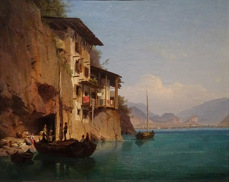 File:Carl Friedrich Heinzmann, L'Osteria del Ponale sul Lago di Garda.jpg