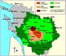 Territoires des vignobles de Cognac.