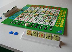 Spiel 1974 mit Pappkärtchen