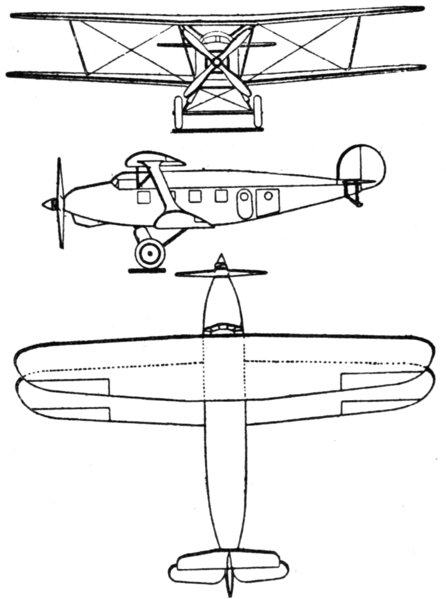 File:Caspar C 35 3-view Le Document aéronautique November,1928.png