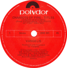 Chariots of Fire Titles by Vangelis New Zealand single.png