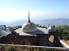 The mosaic tiles on the roofs of the Jain temples at Girnar