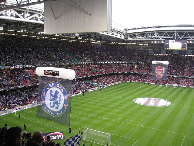 Pre-match presentation at the 2007 final between Chelsea and Arsenal at the Millennium Stadium in Cardiff