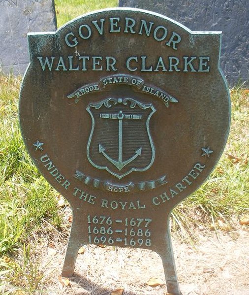 Walter Clarke grave medallion