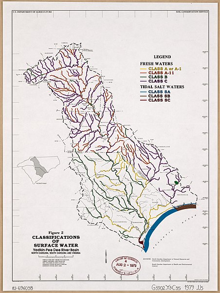 Classifications of Surface Water, Yadkin-Pee Dee River Basin
