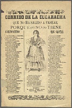 "Corrido de la Cucaracha", lithograph (published in 1915) by Antonio Vanegas Arroyo Corrido de la Cucaracha (Antonio Venegas).jpg