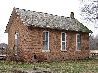 Cross School historic one-room school building located in Washington Township, Morgan County, Indiana