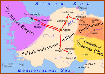 Der Verlauf des Kreuzzuges von 1101