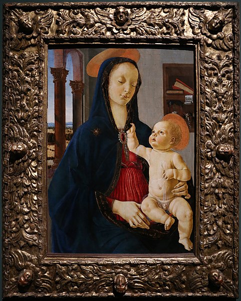 File:Domenico ghirlandaio, madonna col bambino, 1473-75 ca. (louvre) 01.jpg