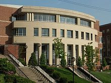 Wise Library on the downtown campus is West Virginia University's main library. Downtown library.jpg