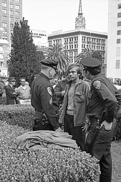 Drug check, Union Square, San Francisco, 1970