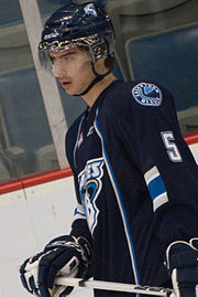 Siemens during his tenure with the Saskatoon Blades. DuncanSiemensBlades.jpg