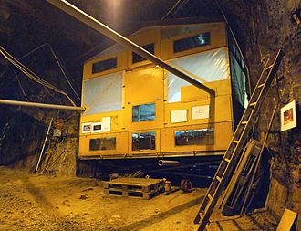 Measurement station C of EMMA experiment situated at the depth of 75 meters in the Pyhasalmi Mine. EMMA experiment.jpg