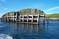 The decaying pier of Easdale quarry which was used to load the slate from the nearby quarries