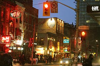 Toronto Entertainment District Neighbourhood in Toronto, Ontario, Canada