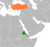 Location map for Eritrea and Turkey.