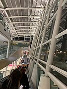 An escalator in the Clarehall Shopping Centre in Dublin, Ireland.