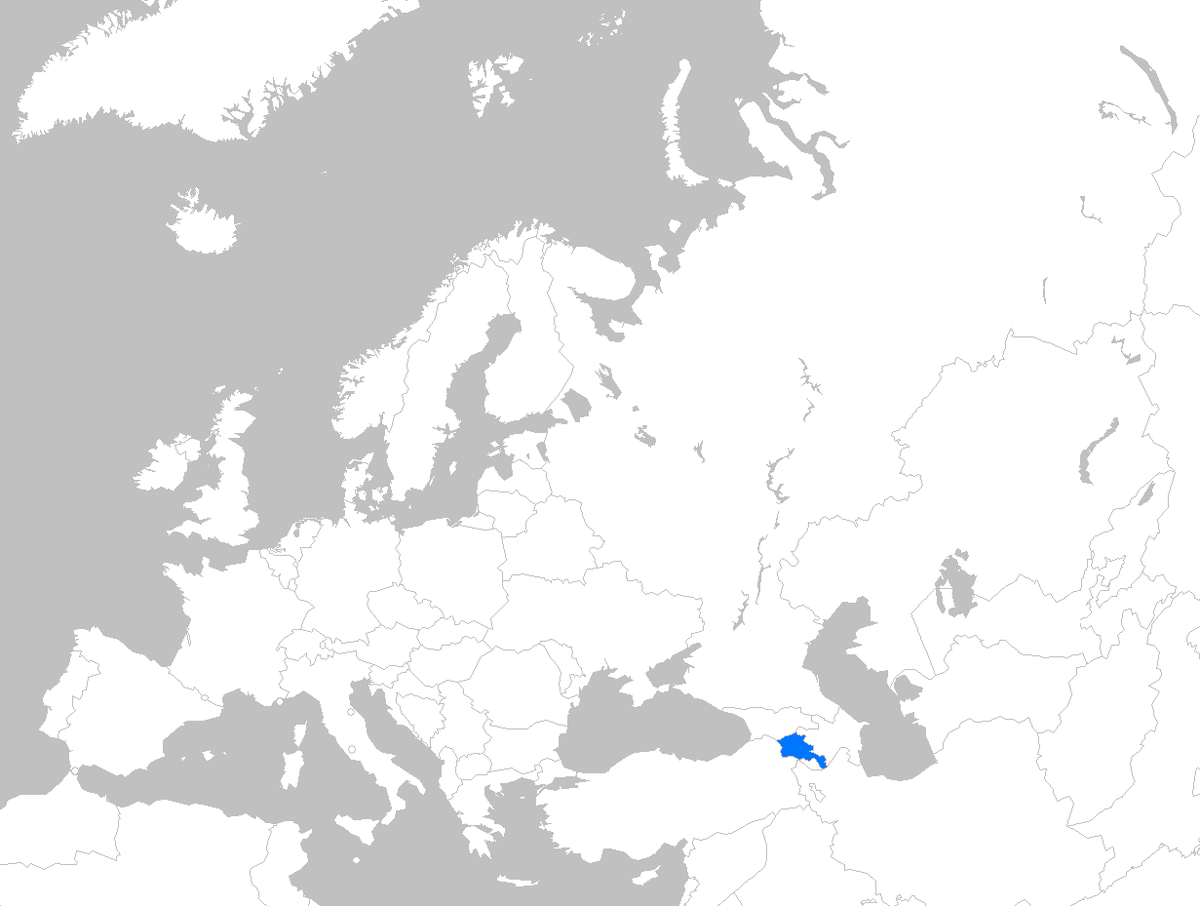 Grey Map of Armenia