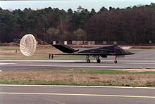 Landung einer F-117 Nighthawk in Spangdahlem im Februar 2005