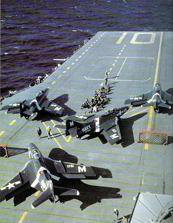 VF-24 F9F-6s on USS Yorktown in 1953