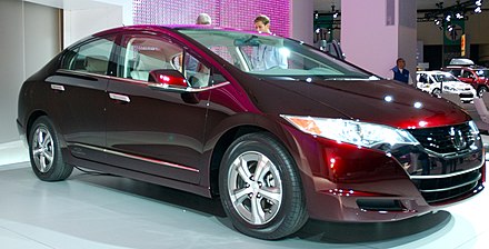 The 2009 Honda FCX Clarity is a hydrogen fuel cell automobile launched to the market in 2008.